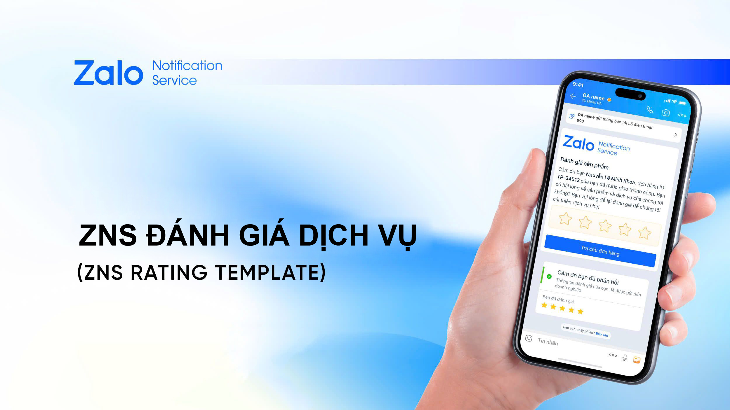 zns đánh giá dịch vụ